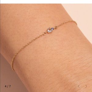 Aquamarine and sapphire slider bracelet